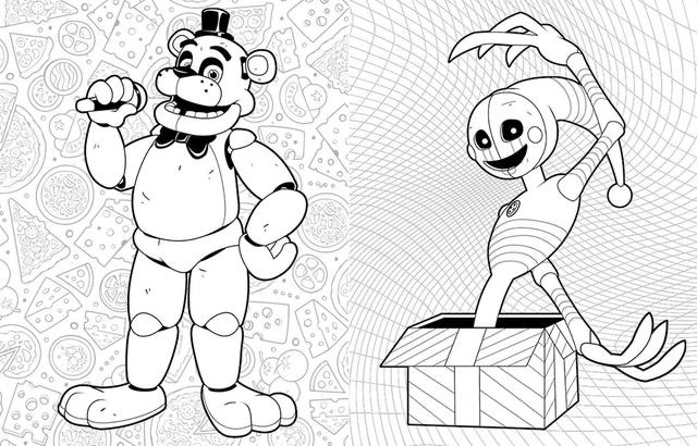 Withered Chica FNAF Coloring Page
